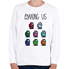 PRINTFASHION Among us crewmates  - Gyerek pulóver - Fehér gyerek pulóver, kardigán