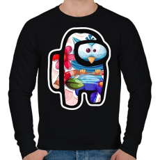 PRINTFASHION Among Us - Cuki Bagoly - Férfi pulóver - Fekete