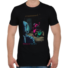 PRINTFASHION Among us fan art - fekete alaphoz  - Férfi póló - Fekete férfi póló