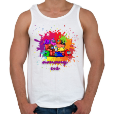 PRINTFASHION Among us - Férfi atléta - Fehér atléta, trikó