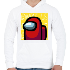 PRINTFASHION Among us - Férfi kapucnis pulóver - Fehér férfi pulóver, kardigán