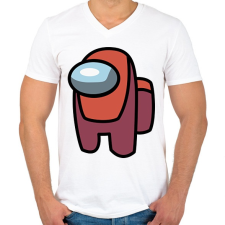 PRINTFASHION among us - Férfi V-nyakú póló - Fehér férfi póló