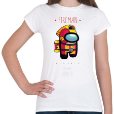 PRINTFASHION Among us fireman 2 premium skin set - Női póló - Fehér női póló