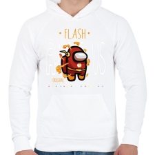 PRINTFASHION Among us Flash premium skin set - Férfi kapucnis pulóver - Fehér férfi pulóver, kardigán