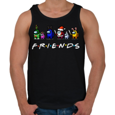 PRINTFASHION Among us - Friends - Férfi atléta - Fekete