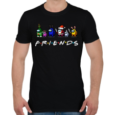PRINTFASHION Among us - Friends - Férfi póló - Fekete férfi póló