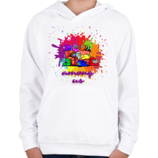 PRINTFASHION Among us - Gyerek kapucnis pulóver - Fehér