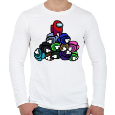 PRINTFASHION Among Us - Győztes - Férfi hosszú ujjú póló - Fehér férfi póló