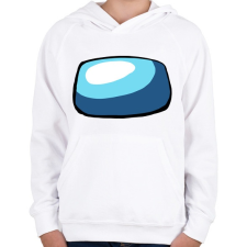 PRINTFASHION Among Us head - Gyerek kapucnis pulóver - Fehér gyerek pulóver, kardigán