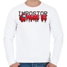 PRINTFASHION Among us - impostor among us 2 - Férfi pulóver - Fehér férfi pulóver, kardigán