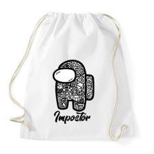 PRINTFASHION Among us Impostor art - Sportzsák, Tornazsák - Fehér tornazsák