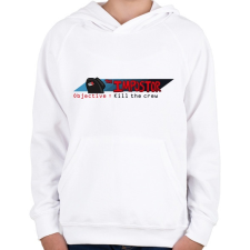 PRINTFASHION Among us Impostor objective  - Gyerek kapucnis pulóver - Fehér gyerek pulóver, kardigán