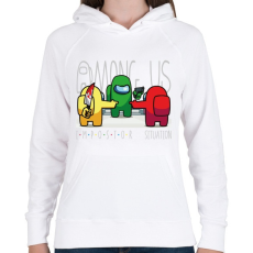 PRINTFASHION Among us - impostor situation - Női kapucnis pulóver - Fehér