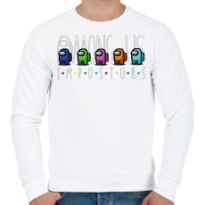 PRINTFASHION Among us impostors 2 - Férfi pulóver - Fehér