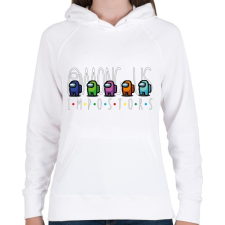 PRINTFASHION Among us impostors 2 - Női kapucnis pulóver - Fehér női pulóver, kardigán