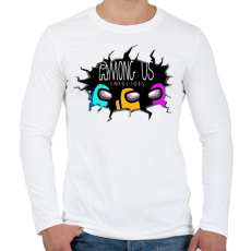 PRINTFASHION Among us impostors hole  - Férfi hosszú ujjú póló - Fehér