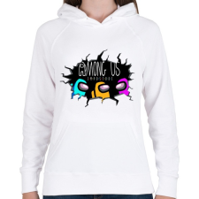 PRINTFASHION Among us impostors hole  - Női kapucnis pulóver - Fehér női pulóver, kardigán