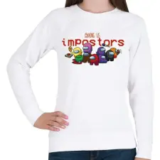 PRINTFASHION Among us impostors - Női pulóver - Fehér női pulóver, kardigán