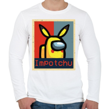 PRINTFASHION Among us Impotchu - Férfi hosszú ujjú póló - Fehér férfi póló
