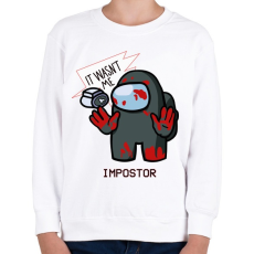 PRINTFASHION Among us - it wasnt me - Gyerek pulóver - Fehér
