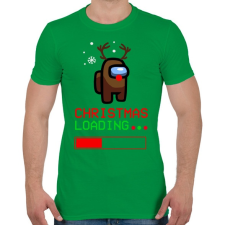 PRINTFASHION Among Us Karácsony - Férfi póló - Zöld férfi póló