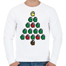 PRINTFASHION Among us - Karácsonyfa - Férfi pulóver - Fehér
