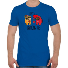 PRINTFASHION Among us - LOVE is Among us - Férfi póló - Királykék férfi póló