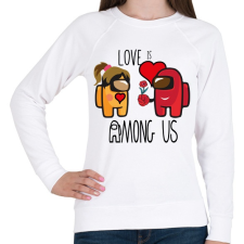 PRINTFASHION Among us - LOVE is Among us - Női pulóver - Fehér női pulóver, kardigán