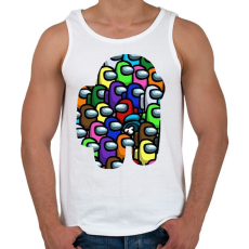 PRINTFASHION Among us Montage - Férfi atléta - Fehér