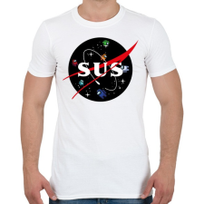 PRINTFASHION Among Us - NASA - Férfi póló - Fehér férfi póló