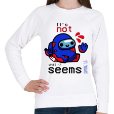 PRINTFASHION Among us - nem az aminek látszik - Női pulóver - Fehér női pulóver, kardigán