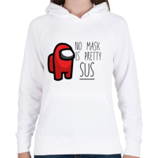 PRINTFASHION Among us - no mask - Női kapucnis pulóver - Fehér női pulóver, kardigán