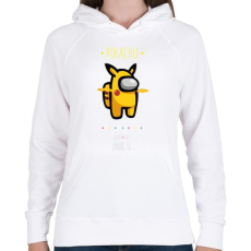 PRINTFASHION Among us Pikachu 2 premium skin set - Női kapucnis pulóver - Fehér