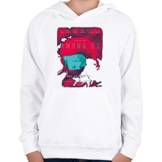 PRINTFASHION Among us  plakát  - Gyerek kapucnis pulóver - Fehér