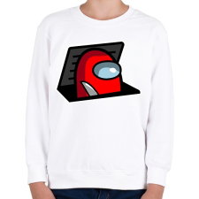 PRINTFASHION among us: red impostor - Gyerek pulóver - Fehér gyerek pulóver, kardigán