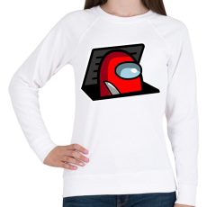PRINTFASHION among us: red impostor - Női pulóver - Fehér