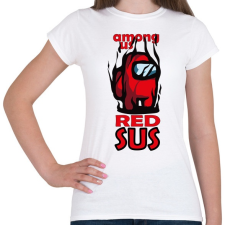 PRINTFASHION Among us red sus  - Női póló - Fehér női póló