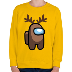 PRINTFASHION Among us rénszarvas - Gyerek pulóver - Sárga