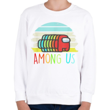 PRINTFASHION Among Us Retro - Gyerek pulóver - Fehér gyerek pulóver, kardigán