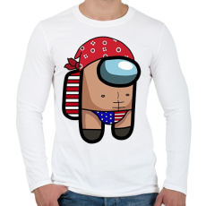 PRINTFASHION Among us: Ricardo - Férfi hosszú ujjú póló - Fehér