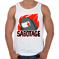 PRINTFASHION Among us - sabotage - Férfi atléta - Fehér