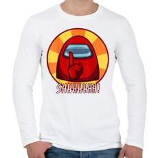 PRINTFASHION Among us - Shhhhhh! - Férfi hosszú ujjú póló - Fehér