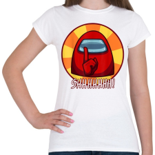 PRINTFASHION Among us - Shhhhhh! - Női póló - Fehér női póló