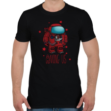 PRINTFASHION Among us spaceman - űrhajós - Férfi póló - Fekete férfi póló