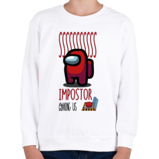 PRINTFASHION Among us sssss impostor - Gyerek pulóver - Fehér