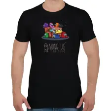 PRINTFASHION Among us stories - crewmates  - Férfi póló - Fekete férfi póló