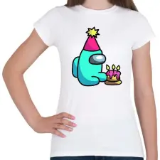 PRINTFASHION among us születésnap - Női póló - Fehér női póló