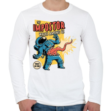 PRINTFASHION Among us The Impostor among us - Férfi hosszú ujjú póló - Fehér férfi póló