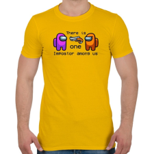 PRINTFASHION Among us - there is one impostor - Férfi póló - Sárga férfi póló
