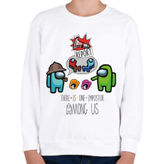 PRINTFASHION Among us - there is ONE impostor - Gyerek pulóver - Fehér